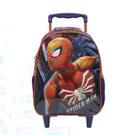 Mochila Xeryus De Rodinha Spider Man Infantil Marinho e Marinho/vermelho