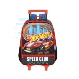 Mochilete Luxcel Infantil Hot Wheels Masculina Preto