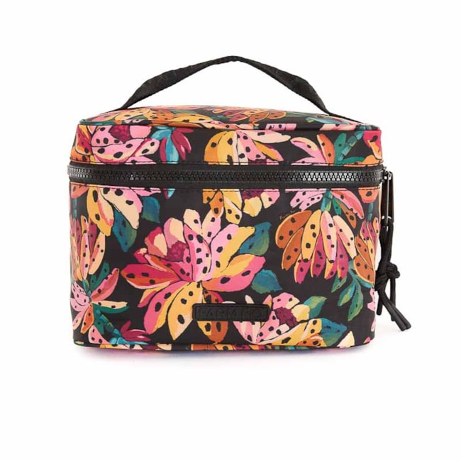 Nécessaire Farm Me Leva Flor De Banana Preto