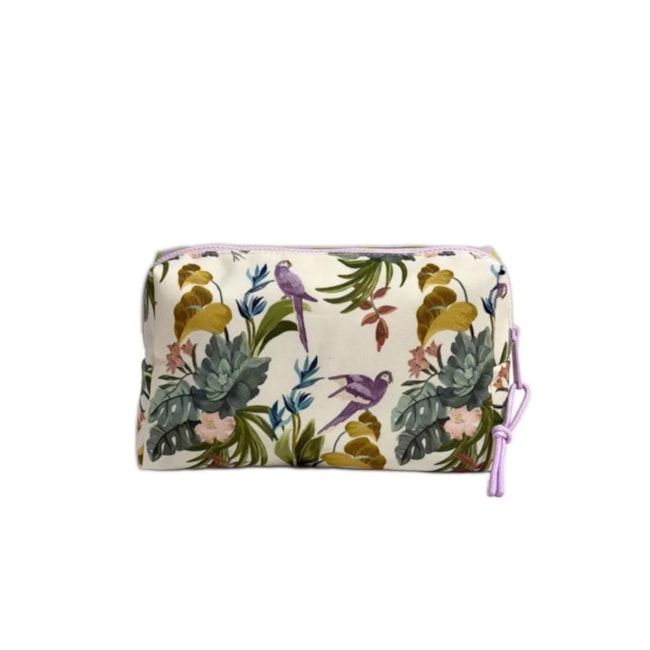 Necessaire Farm Ora Bolas Midnight Macaw Off White Lilas