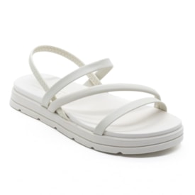 Papete Flatform Baixa Moleca Feminino Branco Off