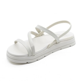 Papete Flatform Baixa Moleca Feminino Branco Off