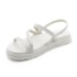 Papete Flatform Baixa Moleca Feminino Branco Off