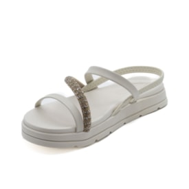 Papete Flatform Baixa Moleca Feminino Branco Off