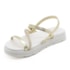 Papete Flatform Baixa Moleca Feminino Dourado
