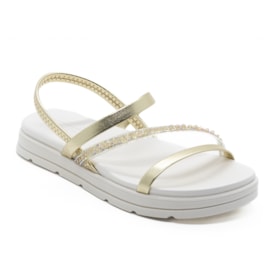 Papete Flatform Baixa Moleca Feminino Dourado