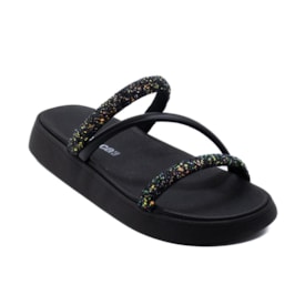 Papete Flatform Baixa Moleca Feminino Multi Preto