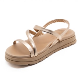 Papete Flatform Baixa Moleca Feminino Ouro Rosado