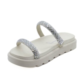 Papete Flatform Baixa Vizzano Feminino Branco Off