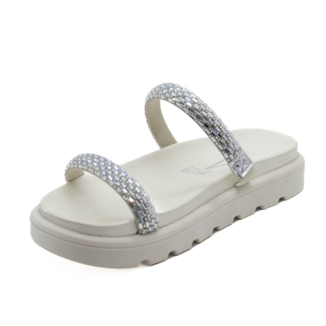 Papete Flatform Baixa Vizzano Feminino Branco Off