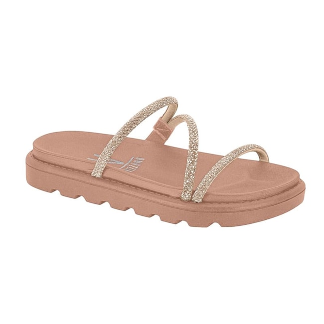 Papete Flatform Baixa Vizzano Feminino Ouro Rosado