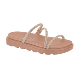 Papete Flatform Baixa Vizzano Feminino Ouro Rosado