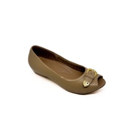 Peep Toe Salto Baixo Usaflex Feminino Blush
