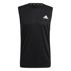 Regata Esportiva Adidas Aeroready 3-Stripes Masculina Preto