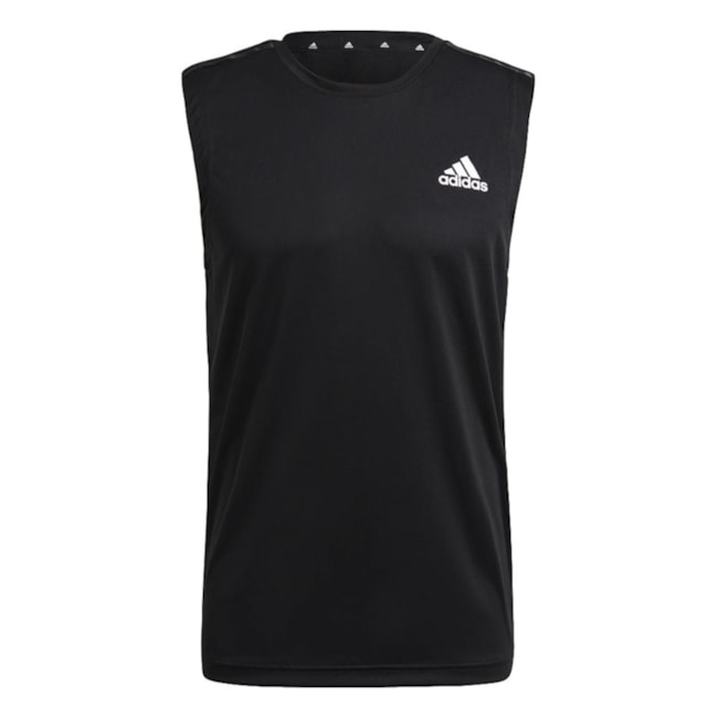 Regata Esportiva Adidas Aeroready 3-Stripes Masculina Preto