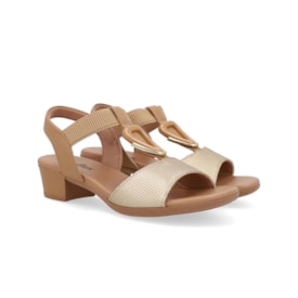 Sadália Salto Baixo Usaflex Feminina Ouro Light Sadália Salto Baixo Usaflex Feminina Ouro Light