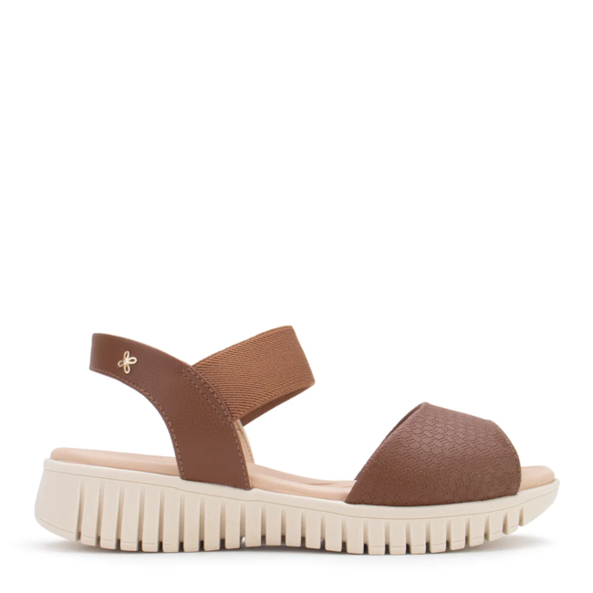Sandália Anabela Baixa Softli Flatform Feminina Ambar