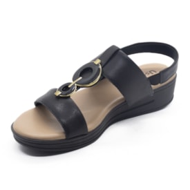 Sandália Anabela Baixa Usaflex Feminina Preto Sandália Anabela Baixa Usaflex Feminina Preto