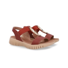 Sandália Anabela Baixa Usaflex Feminina Terracota Sandália Anabela Baixa Usaflex Feminina Terracota