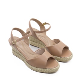 Sandália Anabela Beira Rio Feminina Nude Sandália Anabela Beira Rio Feminina Nude