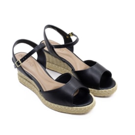 Sandália Anabela Beira Rio Feminina Preto