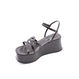 Sandália Anabela Lu Rezende Feminina Marrom