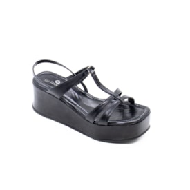 Sandália Anabela Lu Rezende Feminina Preto