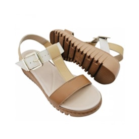 Sandália Anabela Modare Feminino Areia