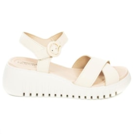 Sandália Anabela Modare Feminino Creme