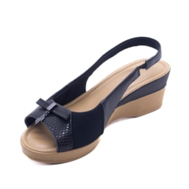 Sandália Anabela Salto Baixo Usaflex Feminino Preto Sandália Anabela Salto Baixo Usaflex Feminino Preto