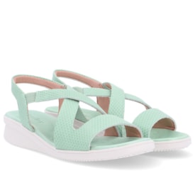 Sandália Anabela Usaflex Feminino Aqua