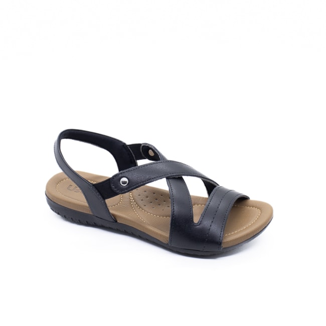 Sandália Anabela Usaflex Feminino Preto