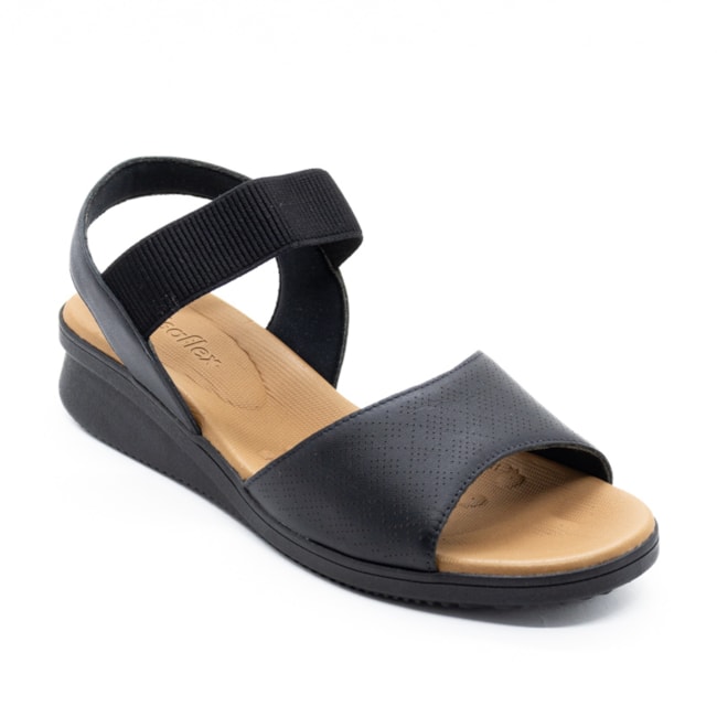 Sandalia Anabela Usaflex Feminino Preto