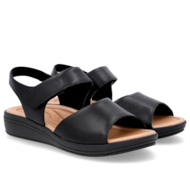 Sandalia Couro Usaflex Feminina Preto