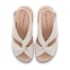 Sandália Fascite Anabela Medio Piccadilly Feminino Off White