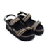 Sandália Flat Alta Moleca Feminina Multi Preto
