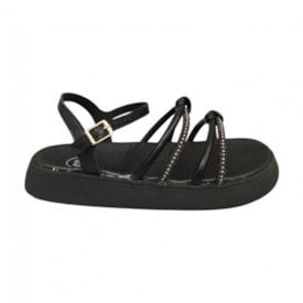 Sandália Flat Baixa Infantil Molekinha Feminino Preto