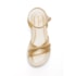 Sandália Flat Baixa Infantil World Colors Feminino Ouro Light