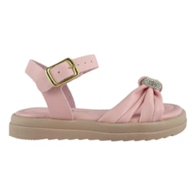 Sandália Flat Baixa Infantil World Colors Feminino Rosa Claro