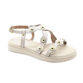 Sandália Flat Baixa Lu Rezende Feminino Off White