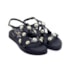 Sandália Flat Baixa Lu Rezende Feminino Preto