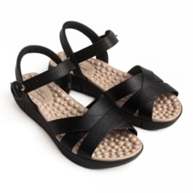 Sandália Flat Baixa Modare Feminino Preto