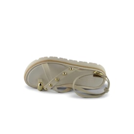 Sandália Flat Baixa Moleca Feminina Branco Off