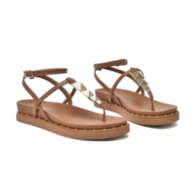 Sandália Flat Baixa Via Marte Feminina Ganache