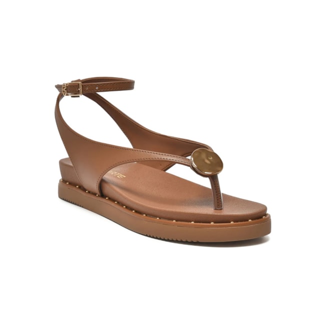 Sandália Flat Baixa Via Marte Feminina Ganache