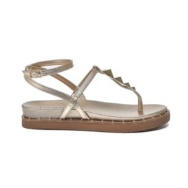 Sandália Flat Baixa Via Marte Feminina Gold