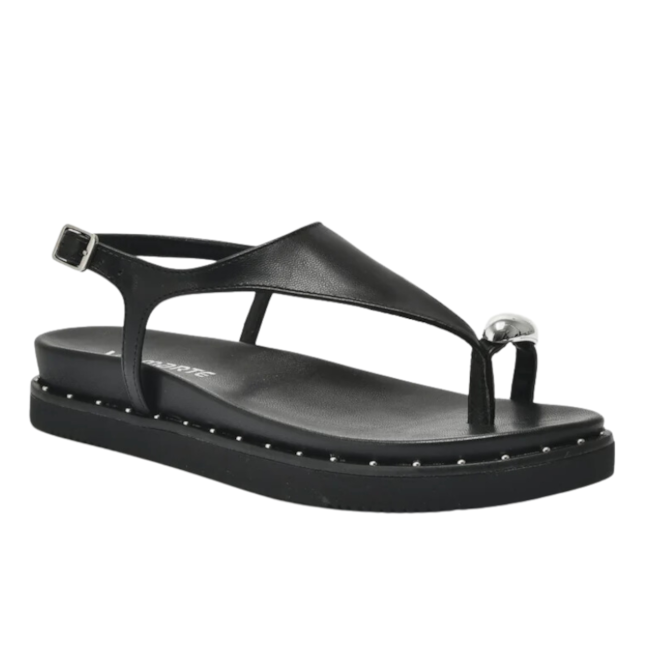 Sandália Flat Baixa Via Marte Feminino Preto