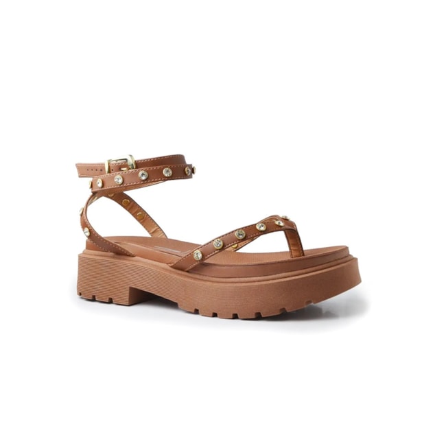 Sandália Flat Média Vizzano Feminina Mocca