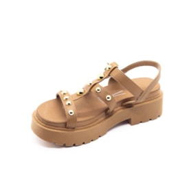 Sandália Flat Media Vizzano Feminino Camel