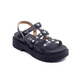 Sandália Flat Media Vizzano Feminino  Preto